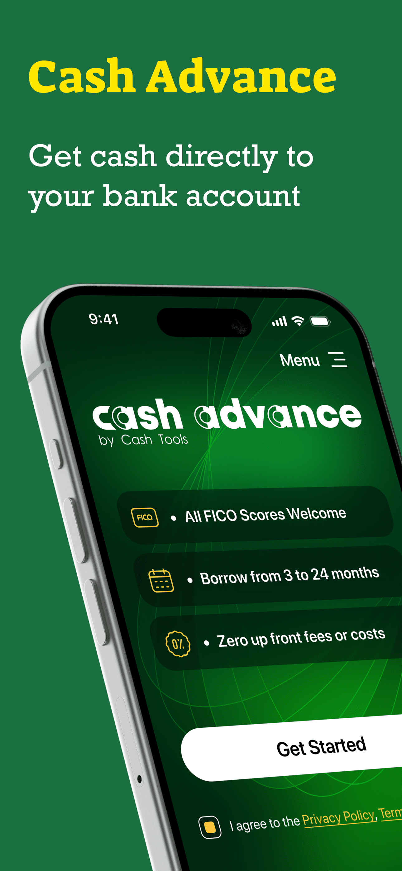 Cash Advance Interface